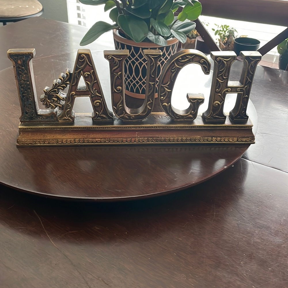 ‘Laugh’ ceramic home design/decor.